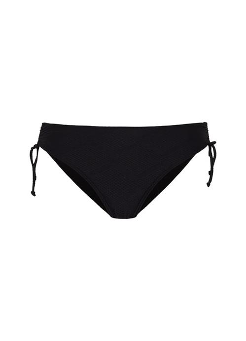 Texture Black high waist bikini bottom N26211-918