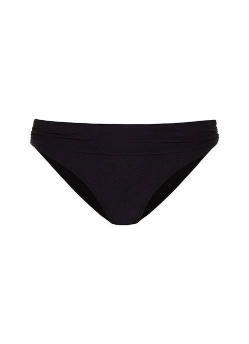 Texture Black regular waist bikini bottom N26212-918