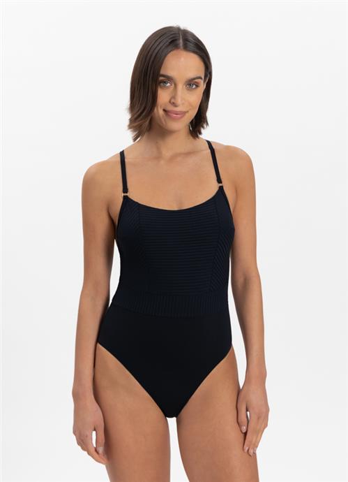 Caviar straight neckline swimsuit 026332-937