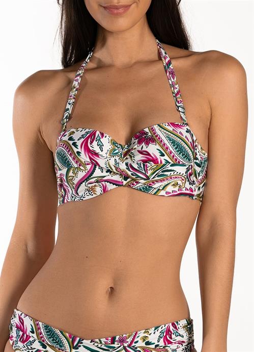 Wajang Floral bandeau bikini top 120121-020