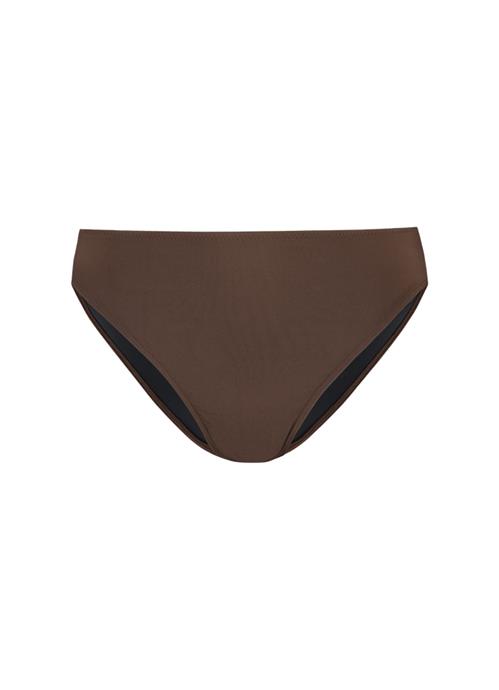 Solids Brown hoher Taille Bikini Hose 110201-943