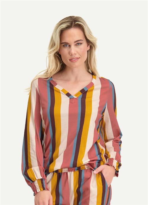 Fresh Stripe pyjama top long sleeves 150106-570