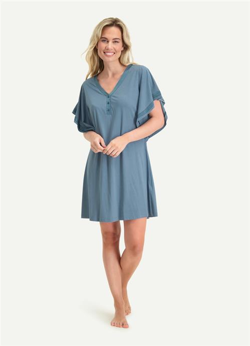 Coastal Blue night dress short sleeves 150519-585