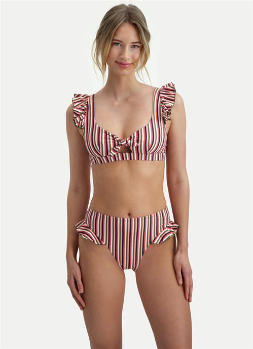 Sassy Stripe tie bikini top 220196-720