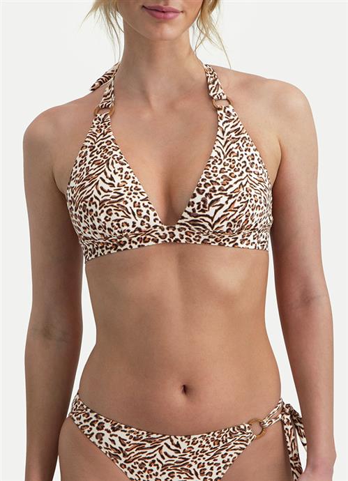 Leopard Love triangle bikini top 210104-804