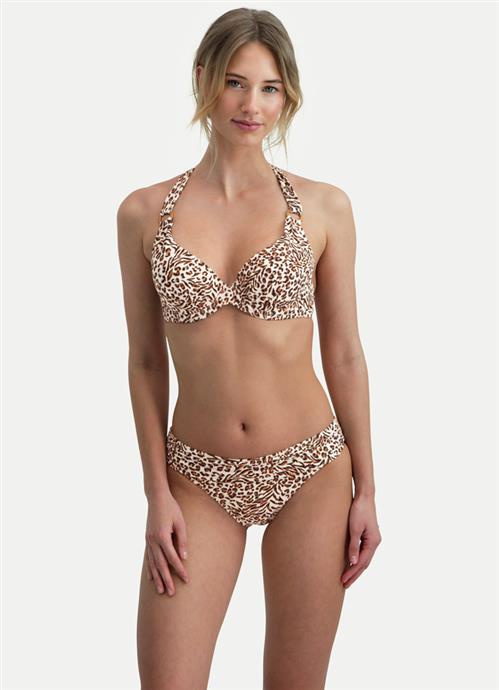 Leopard Love plunge bikini top 210137-804