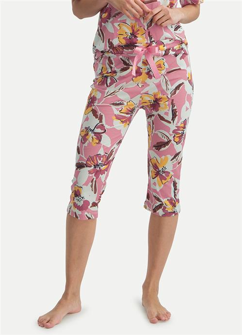 Impressive Bloom Pyjama Hose in Dreiviertellänge 230212-474