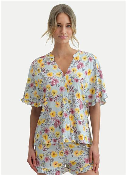 gentle-flower-pyjama-blouse-short-sleeves