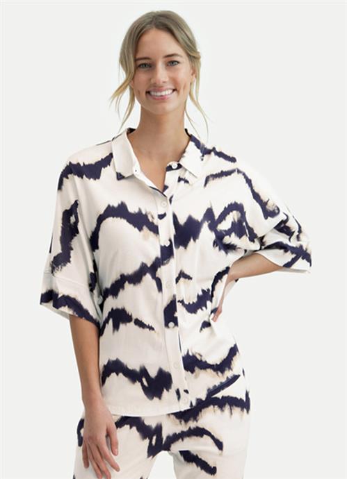 Atmosphere pyjama blouse short sleeves 230113-045