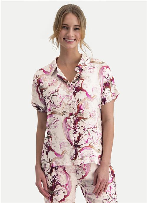 Virtuos pyjama blouse short sleeves 230107-039