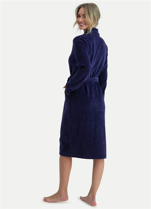 Indigo bathrobe with zipper 230604-568