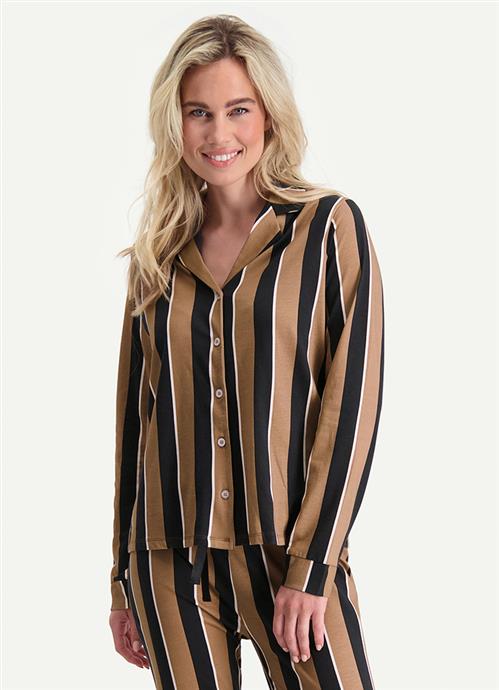 Fine Line pyjama blouse long sleeves 250115-313