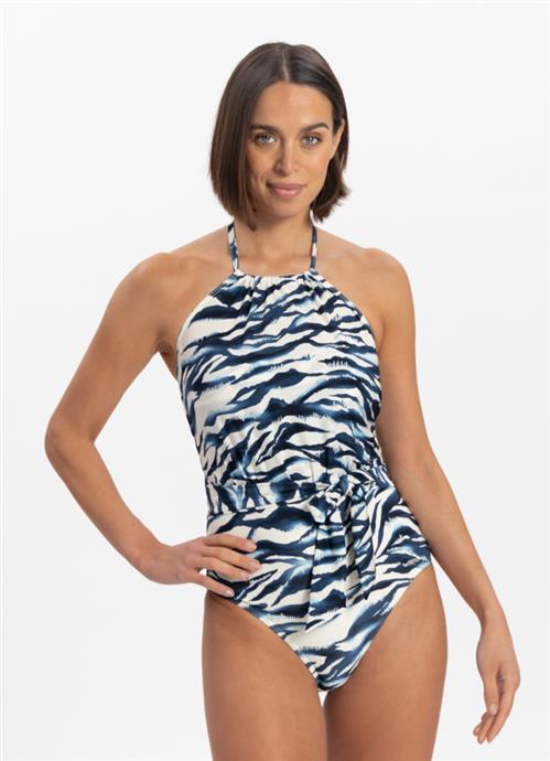 Wavy Water High neck swimsuit 310339-627