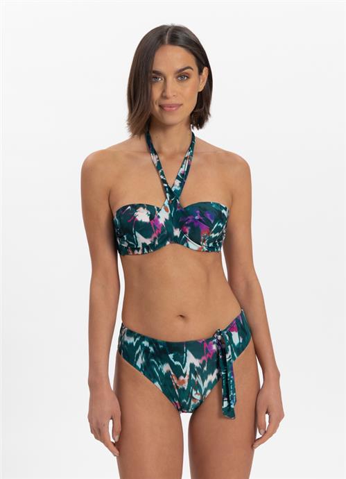 Ikat Teal bandeau bikini top 310141-708
