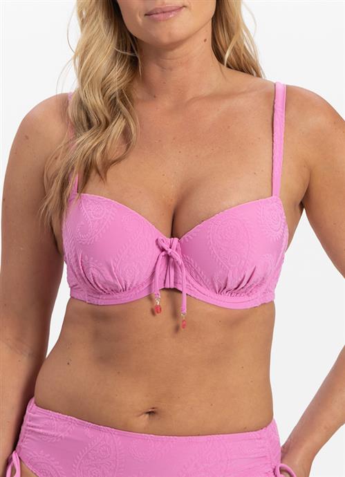 Paisley Pink larger cupsize bikini top 310170-212