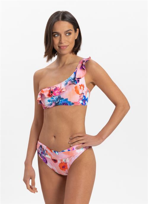 Femme Florale One-Shoulder-Rüschen-Bikini-Top 310198-211