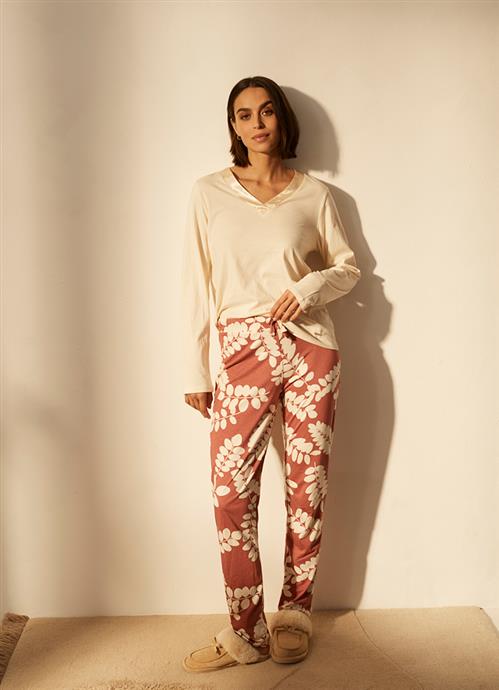 Pink Eucalyptus pyjama trousers 350201-239